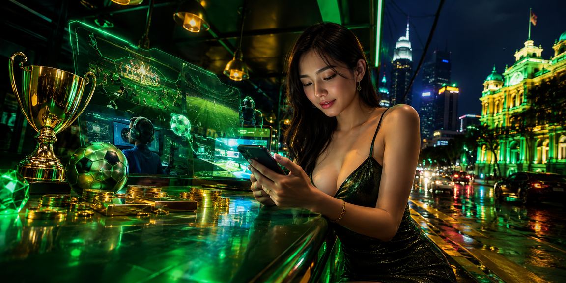 Người chơi Hồ Chí Minh trải nghiệm đăng nhập nền tảng cá cược esports trong không gian neon rực rỡ