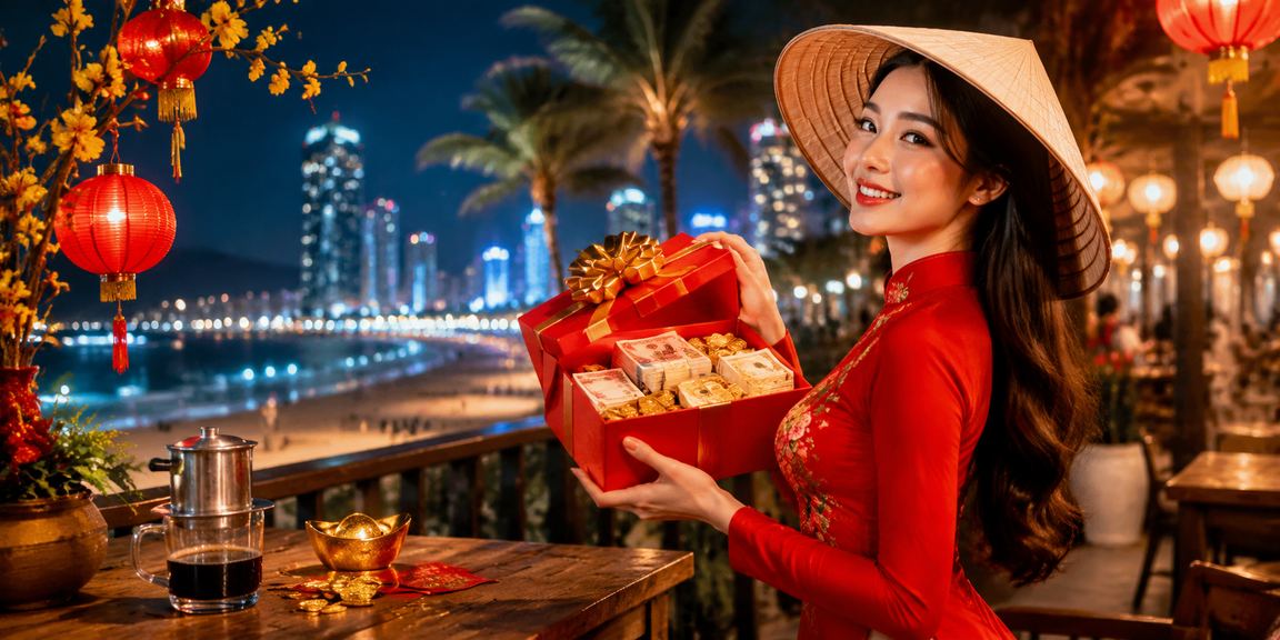Người dùng tại Nha Trang đặt kèo thể thao trên điện thoại Android bên bờ biển